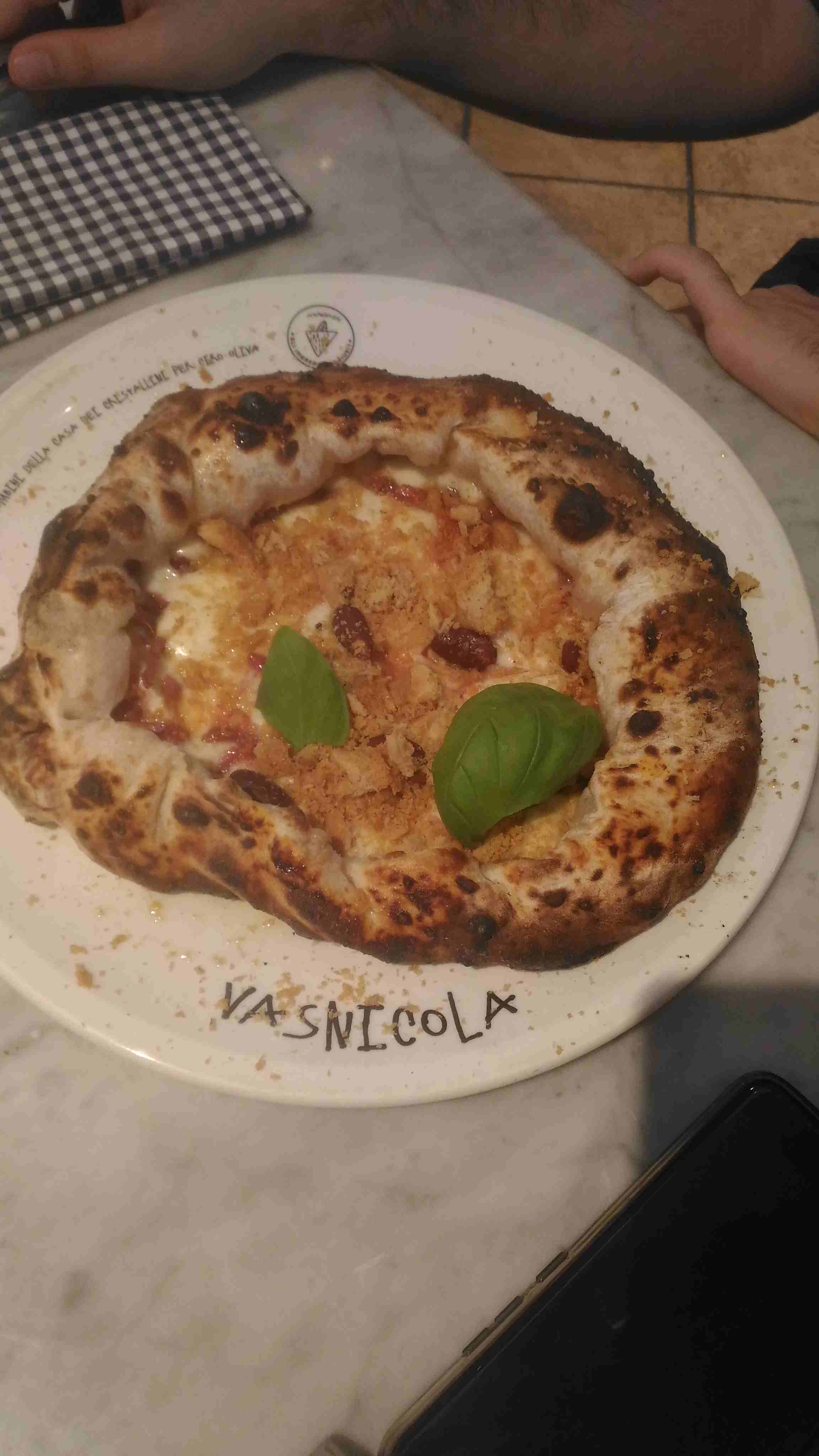 The Fondazione San Gennaro stuffed crust pizza.